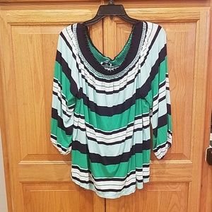 Crown and ivy,  3/4 sleeve,  size 2x